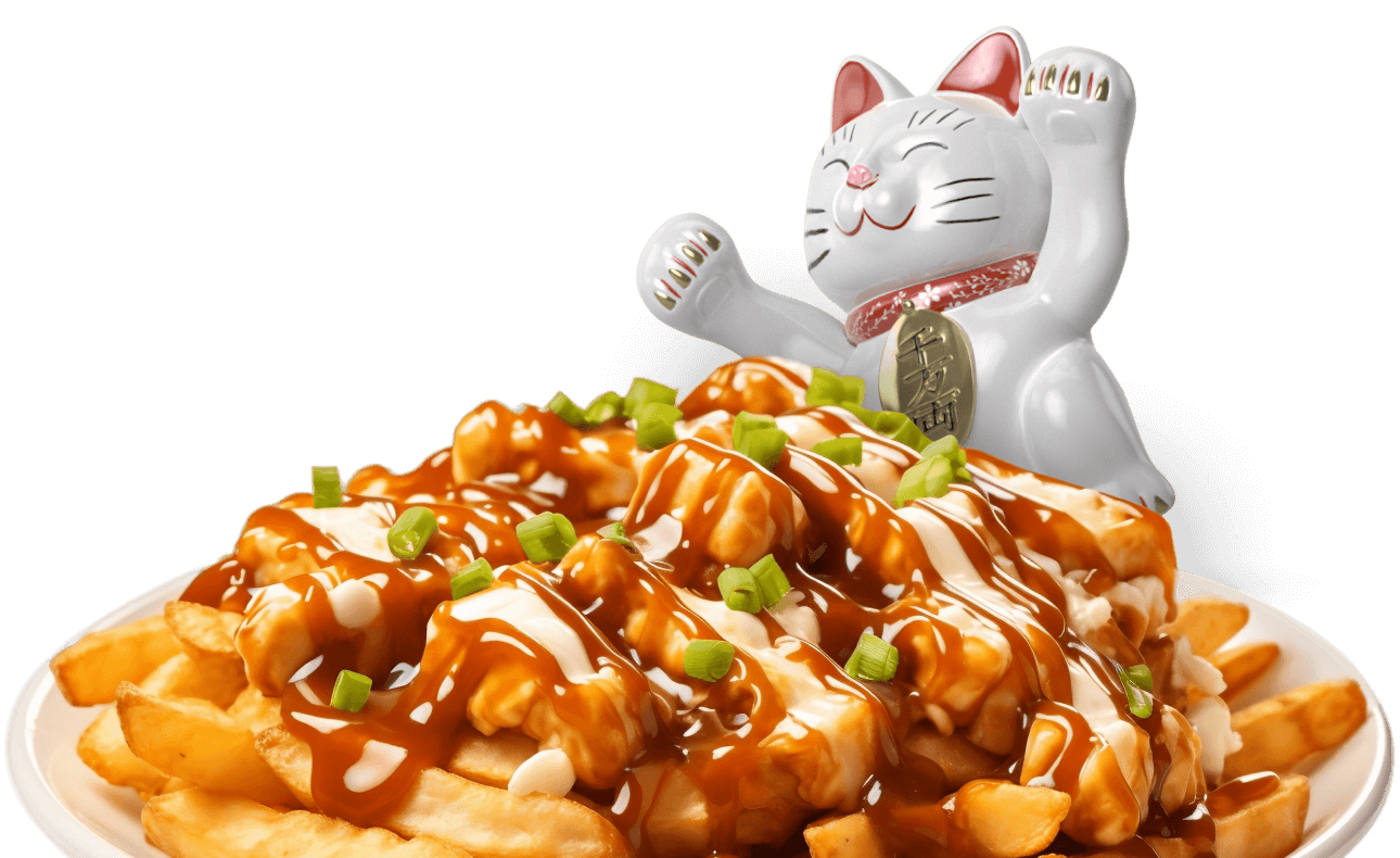 Cat with Poutine